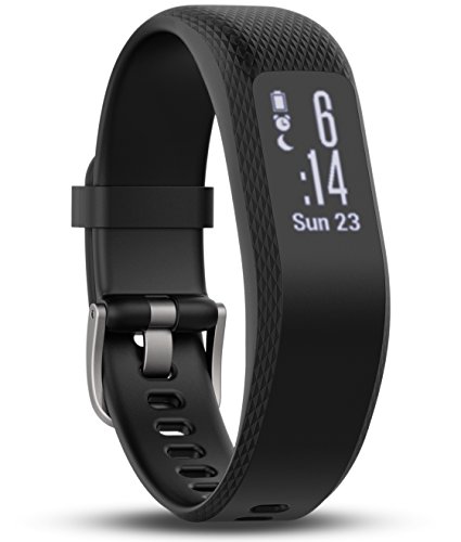 Garmin VivoSmart 3 - Monitor de actividad inteligente con sensor de frecuencia cardiaca en la muñeca y herramientas de fitness, Negro, S/M