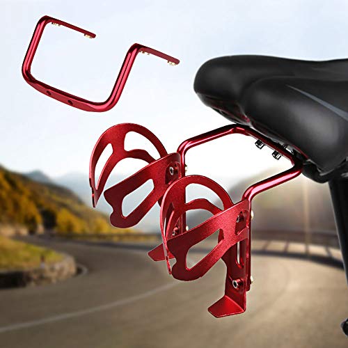 GeKLok Portabidones de bicicleta Jaula, Soporte de biberón para asiento de bicicleta, soporte para botella de sillín de bicicleta, accesorios de jaula de botella de sillín (negro)