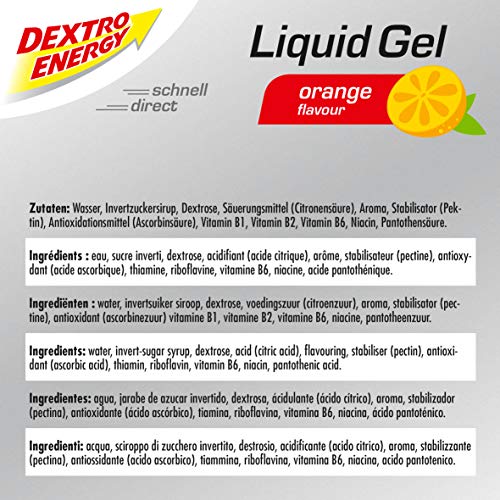 GEL LIQUIDO DEXTRO ENERGY NARANJA 60 ml 18U