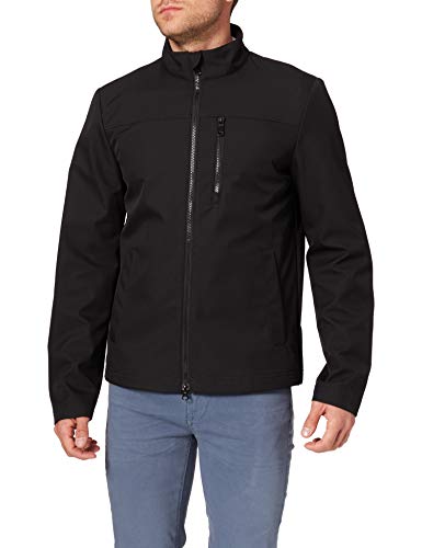 Geox M OTTAYA SHORT JKT - SOFTSHELL Chaqueta Hombre, Negro (Black/Black), 48