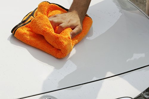 Glart 44WG6 - Juego de 6 paños de microfibra absorbentes para coche, color Naranja