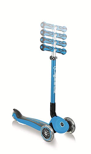 Globber Patinete 3 Ruedas Modelo GO UP Deluxe Sky Blue, Azul Claro, à Partir de 15 Meses