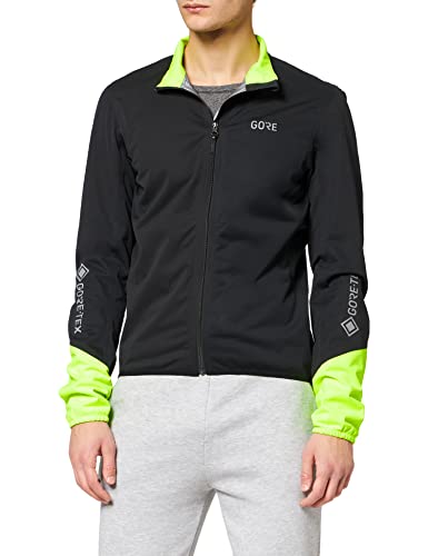 GORE WEAR C5 Chaqueta de ciclismo de hombre GORE-TEX, S, negro/amarillo neón