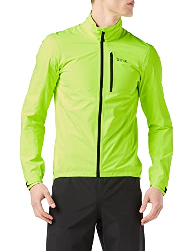 GORE WEAR Chaqueta de ciclismo para hombre, GORE-TEX PACLITE, L, Amarillo neón