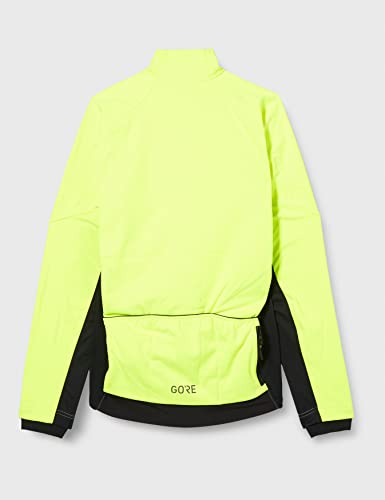 GORE WEAR Chaqueta térmica de ciclismo para hombre, C3, GORE-TEX INFINIUM, L, Amarillo neón/Negro