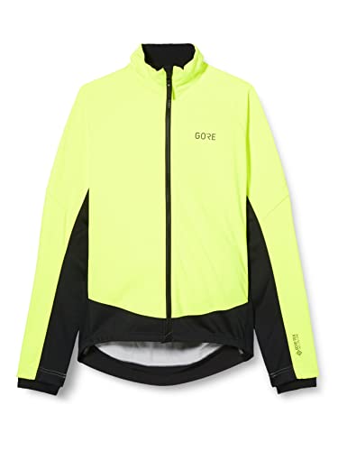 GORE WEAR Chaqueta térmica de ciclismo para hombre, C3, GORE-TEX INFINIUM, L, Amarillo neón/Negro