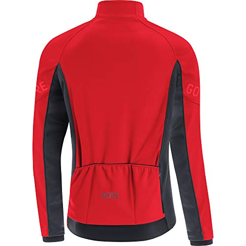 GORE WEAR Chaqueta térmica de ciclismo para hombre, C3, GORE-TEX INFINIUM, M, Rojo/Negro