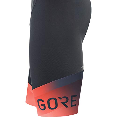 GORE WEAR Culote corto Ardent Fade para hombre, Con badana, XL, Negro/Rojo fuego