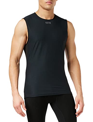 GORE WEAR M Camiseta interior de hombre GORE WINDSTOPPER, Talla: M, Color: Negro