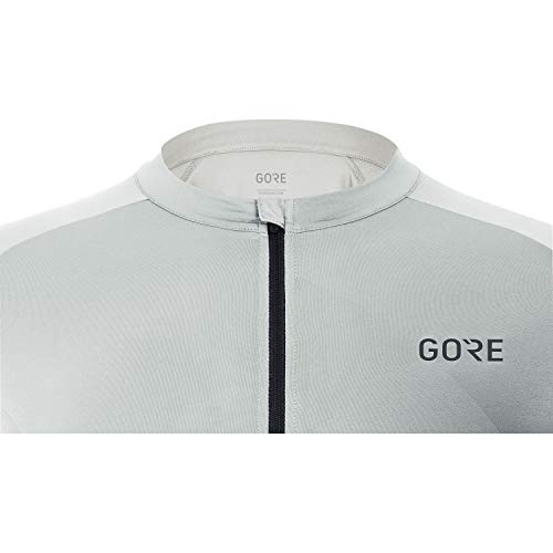 GORE WEAR Maillot de manga corta Fade para hombre, L, Blanco/Negro