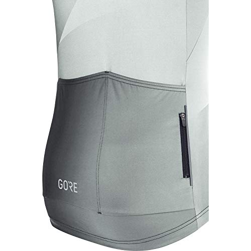 GORE WEAR Maillot de manga corta Fade para hombre, L, Blanco/Negro