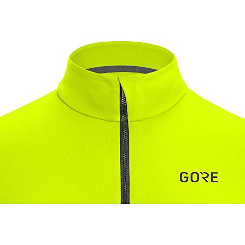 GORE WEAR Maillot térmico de ciclismo para hombre, C3, M, Amarillo neón