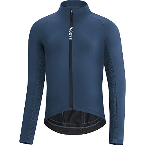 GORE WEAR Maillot térmico de ciclismo para hombre, C5, L, Azul marino/Azul oscuro