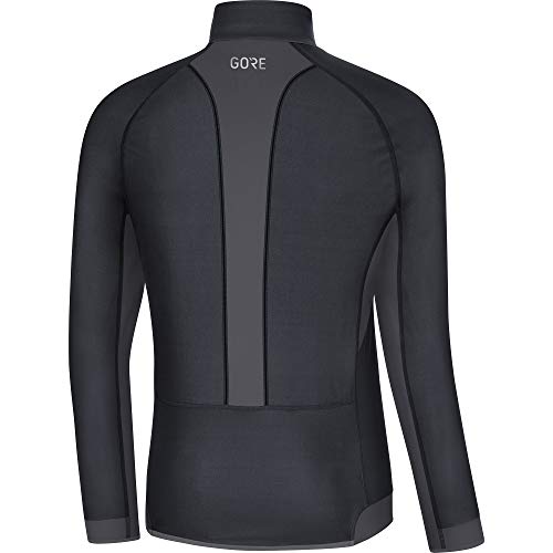 GORE WEAR R3 Camiseta de hombre Partial GORE WINDSTOPPER, S, Negro/Gris