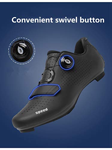 Govoland Bicicleta De Montaña Ruta Deportiva Calzado De Ciclismo Calzado Hombre Bicicleta De Carretera Zapatillas De Velocidad Carreras Bicicletas para Mujer SPD(45, Black)