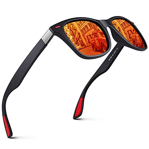 GQUEEN Gafas de Sol polarizadas hombre Mujere TR90 para Conducir Deportes Ciclismo 100% Protección UV400 Gafas para Conducción MO90