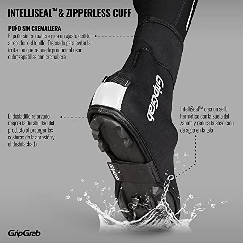 GripGrab Cubrezapatillas Ciclismo Arctic X Invierno Térmicos MTB Cortavientos 4mm Neopreno Impermeable con Forro Polar Cycling Equipment, Adultos Unisex, Negro, 48/49 EU