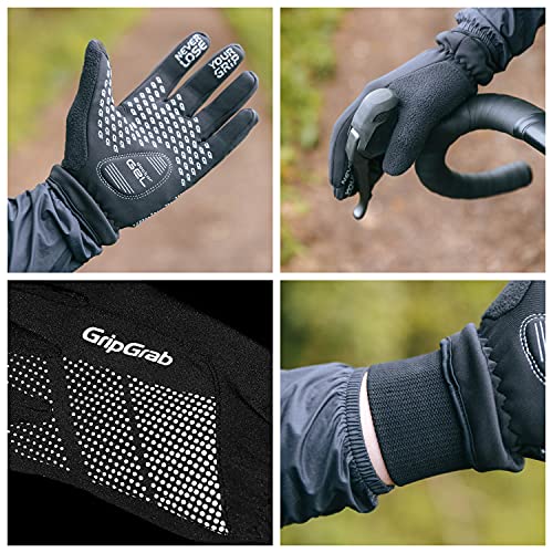 GripGrab Guantes de Ciclismo Ride Térmicos de Invierno Cortavientos Acolchados Táctiles con Forro Polar Guantes Ciclismo Invierno