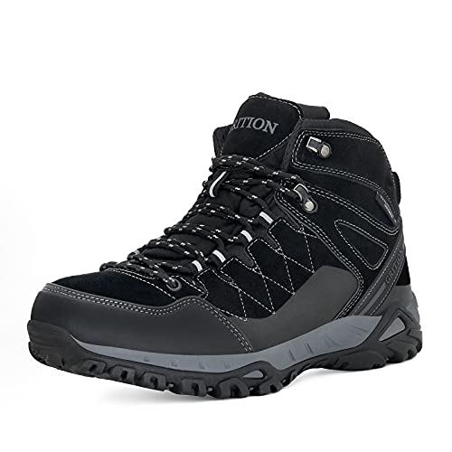 GRITION botas de montaña para hombre moto botas trekking de hombre de Nieve Senderismo Impermeables Deportes Trekking Zapatos Invierno,Zapatillas de Senderismo para Hombre