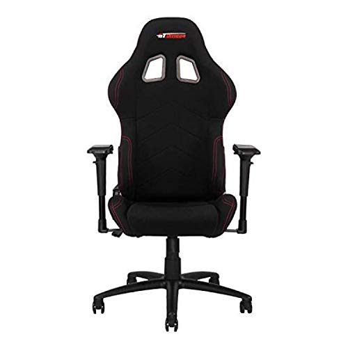 GT OMEGA Pro Racing Silla de Juegos de Tela con Soporte Lumbar, Silla de Oficina Ergonómica y Transpirable con Reposabrazos Ajustable 4D y Respaldo Reclinable, Silla para Consola de Juegos - Negro