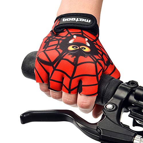 Guantes Bicicleta Sin Dedos para Niños y Juventud MTB BMX Ciclismo Montaña  Carretera Fitness Gimnasio Bici Escalada Senderismo y Otros Deportes