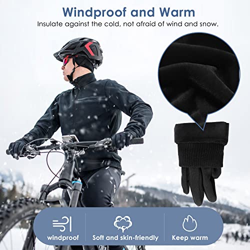 Guantes Ciclismo Hombre Mujer, Guantes Invierno Impermeables Que Mantienen el Calor, Guantes con Pantalla Táctil para Invierno, Ciclismo de montaña, Parejas, Hijos, Padres