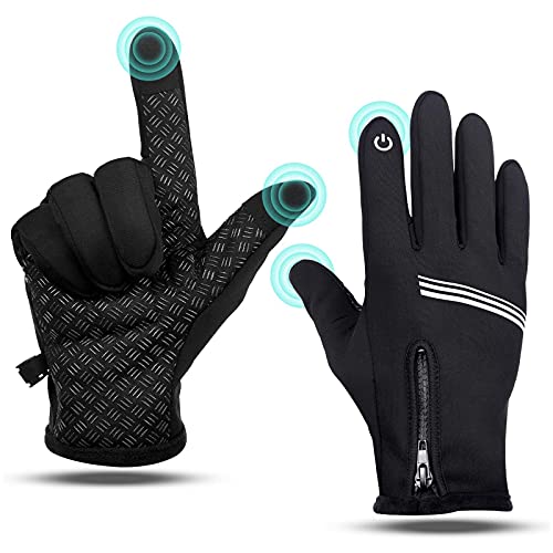 Guantes Ciclismo Invierno Otoño Guantes MTB Moto Bici Running Hombre Mujer Antideslizante Pantalla Táctil a Prueba de Viento Impermeable para Bicicleta Carrera jardineria Senderismo Acampada LEMEGO