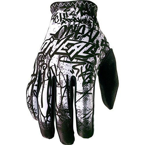 Guantes O 'Neal Matrix vándalo color negro blanco MX MTB DH Motocross Enduro Offroad, 0388 M-4, color negro blanco, tamaño extra-large