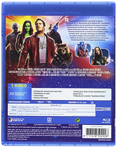 Guardianes De La Galaxia 2 [Blu-ray]