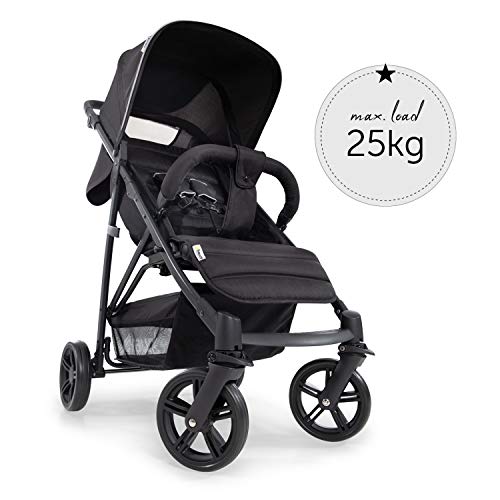 Hauck Rapid 4 Silla deportiva con respaldo reclinable para Bebés, desde nacimiento hasta 15 kg/4 años, Capacidad de carga 25 kg, Negro (Caviar/Silver)