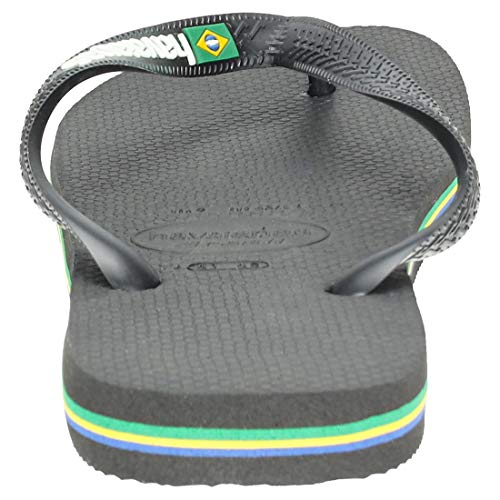 Havaianas Brasil Logo, Chanclas Hombre, Negro (Black White), 43/44 EU