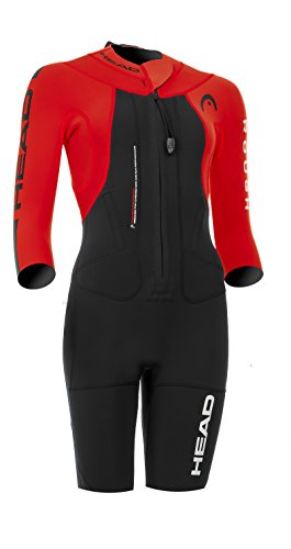 Head Swimrun Rough Shorty Lady Traje Neopreno, Mujer, Black-Red, 36