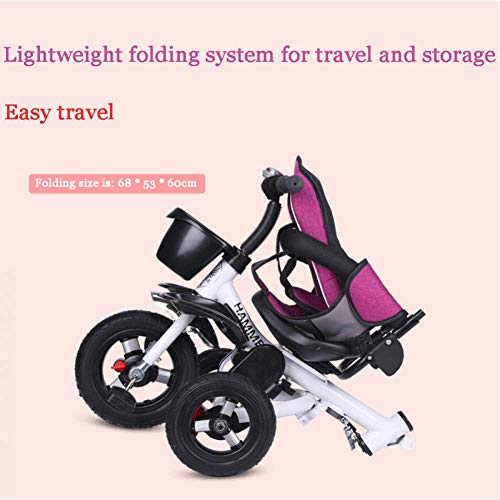 Hejok Triciclo para Niños De 2 A 5 Años, Niños Trike 1-3-5 Años Primer Trike Scooter Baby Balance Bicicleta Juguetes Evolucionando Triciclo, Triciclo Bebé, Purple