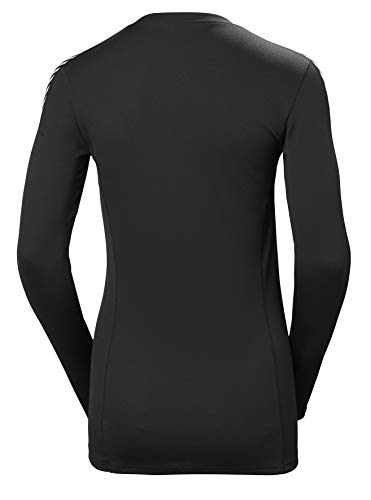 Helly Hansen W HH LIFA Crew LS Baselayer, Mujer, Negro, L