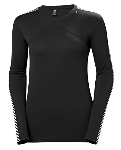 Helly Hansen W HH LIFA Crew LS Baselayer, Mujer, Negro, L