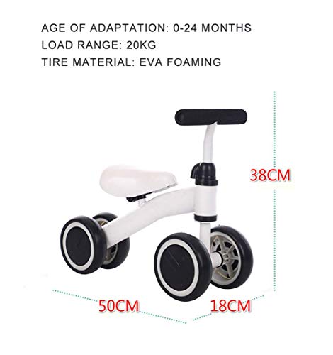 HFJKD Baby Baby Balance Bike Walker Kids Ride on Toy Gift 10-24 Month Niños Aprendizaje Walk Scooters Bebé Bicicleta Seguridad Estable