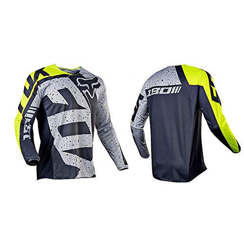 HFJLL Mountain Bike Motocross Jersey Camiseta de Manga Larga - Traje de Descenso al Aire Libre a Prueba de Viento,No.20,5XL