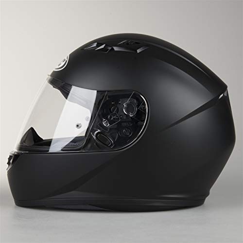 HJC 10107008 Casco de Moto, Semi Flat Negro, Talla M