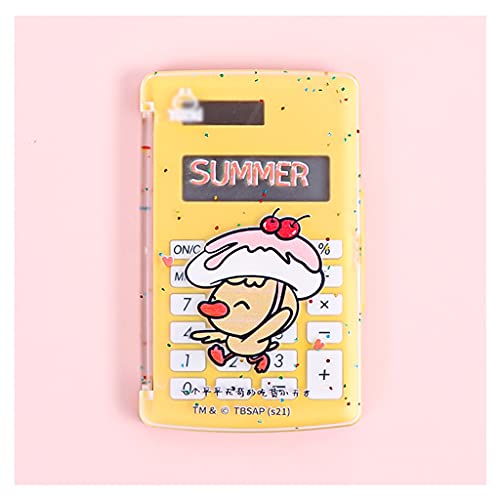 HJHJ Mini Calculadora De Flip Calculadora Solar Talla De Tamaño Ultra Delgada 8 Dígitos Pequeño Tipo De Bolsillo Portátil Portátil Cálculo Oficina (Color : W)