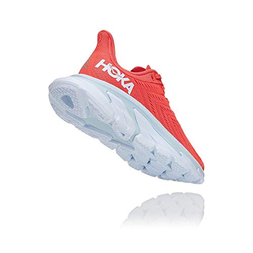 HOKA W 1110511 HCWH Clifton Edge, Zapatillas de Running para Mujer, Coral/Blanco, EU 38