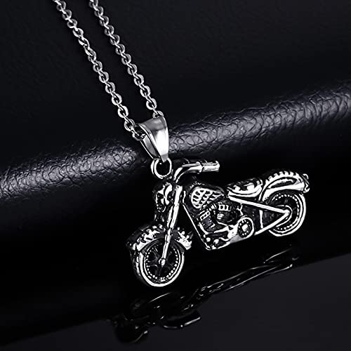 Hombres Vintage Gótico Ghost Rider Colgante Motocicleta Motocicleta Bicicleta Colgante Collar