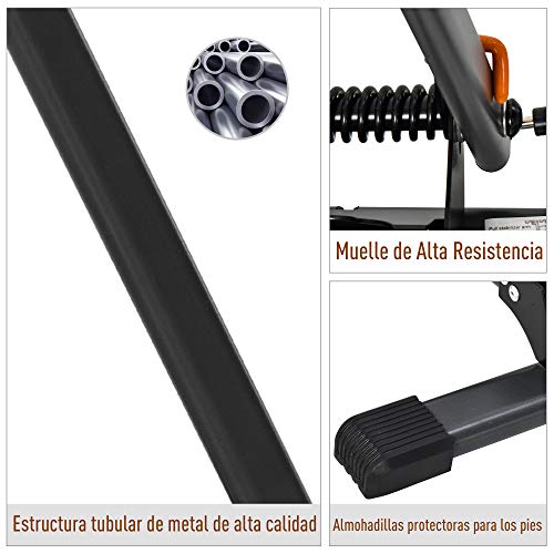 HOMCOM Aparcamiento para Bicicleta Plegable y Portátil con Almohadillas Protectoras en la Base Apto para Rueda Inferior a 5,5 cm de Ancho 39x35x45,5 cm Negro