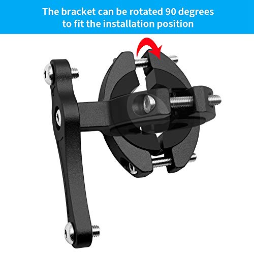 HONZUEN Bicicleta Adaptador para Soporte para Botellas de Aluminio, Ajustable Tija de Sillín Manillar Clip Holder Mount Clip Soporte de Adaptador de Portabidón para Bicicleta Cochecito, Negro