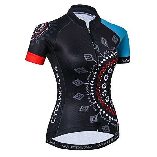 Hotlion Maillot de ciclismo de manga corta para mujer MTB Tops Mountain Bike Jersey Camisas