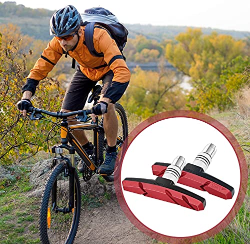 HUAZIZ 3 Pares Pastillas de Freno de Bicicleta V con Tuercas Hexagonales y Espaciador Set de Bloques de Freno de Bicicleta V 70 mm,V Zapatas Freno Juego para Todos los Shimano MTB V-Brake System