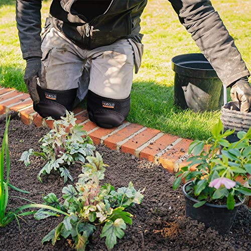 HUEGLO Rodilleras protectoras para adultos, para el trabajo, rodilleras para jardinería, para hombres y mujeres, esponja gruesa antideslizante, evita colisiones y danza,Medio