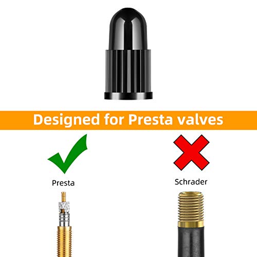 HZJD 25 Piezas Tapa de Válvula Presta de, tapa de plástico para el polvo de bicicleta, resistencia a la corrosión, se utiliza para bicicletas de montaña, carreras de carretera