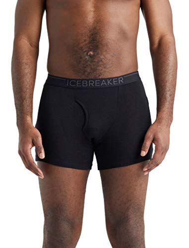 Icebreaker Mens 175 Everyday Boxers W Fly Calzoncillos, Hombre, Black, XL