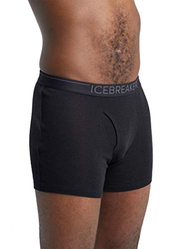 Icebreaker Mens 175 Everyday Boxers W Fly Calzoncillos, Hombre, Black, XL