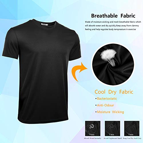 iClosam Paquete 3 Camisetas Deporte Hombre Fitness Casual Seco RáPido T-Shirt Running Yoga Ciclismo